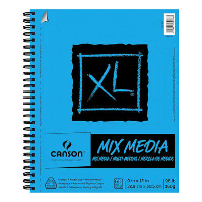 Block Canson Mix Media Xl 160gr 23x30.5cm Dibujo O Acuarela | Envío gratis
