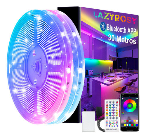 Tira De Luces Led Rgb Bluetooth 30m Luces Led Para Cuarto