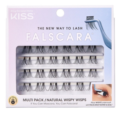 Pestañas Postizas Kiss Falscara Natural Wispy Wisps X24