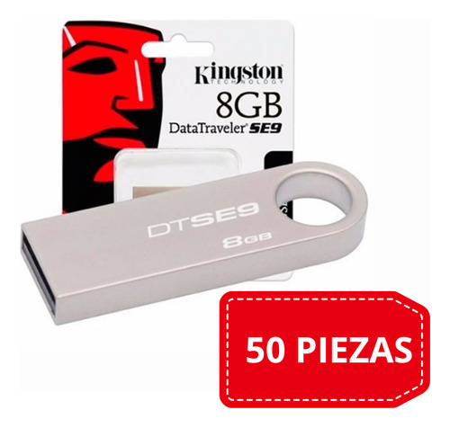 50 Memorias Usb Kingston Datatraveler Se9 Dtse9h 8gb 2.0