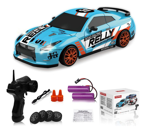 Fwefww Coche De Carreras Deportivo Rc Con Luces Led Y