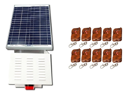 Alarma Comunitaria Solar 15w 115 Db + 10 Controles + Envio