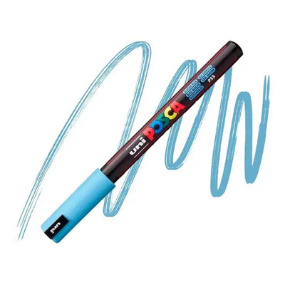 Marcador Acrílico Posca 1MR Punta Fina Azul Glaciar Lavable | MercadoLibre