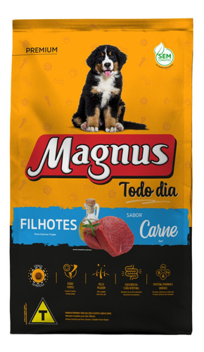 Ração Magnus Premium Todo Dia Filhote Carne 10,1kg