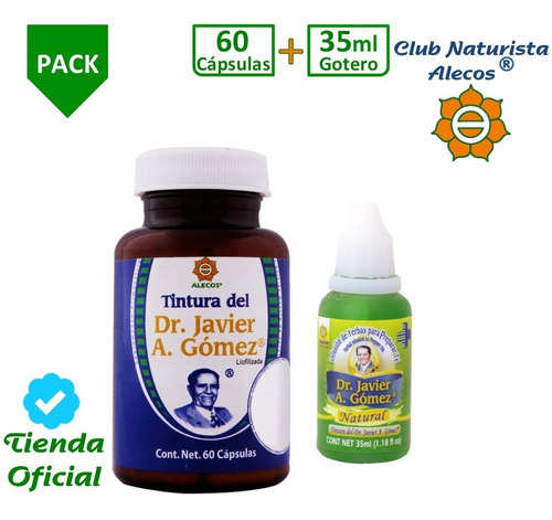 Tintura Del Dr. J. A. G. Alecos®- Fco 60 Cáps + Gotero 35ml