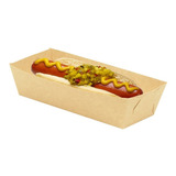 Charola Reciclable Para Hotdog, Alitas, Papas  17x7x4cm 50pz