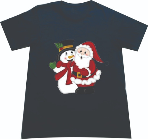 Camisetas Navideñas Navidad Papa Noel Y Muñeco Nieve Ii