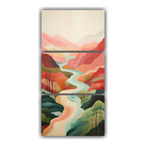 75x150cm Paisajes Abstractos Modernos Estilo Río Hudson | A