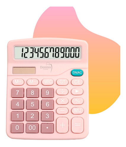 Calculadora Mesa Escritório 12 Dígitos Comercial Rosa Azul