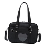 Bolso De Hombro De Uniforme Japonés Jk, Bolso Grande Negro