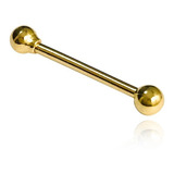 Piercing 18mm Reto Bolinha 3mm Ouro 18k 750