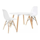 Juego De Mesa Eames 90x90 + 2 Sillas Eames 