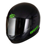 Casco Integral Cerrado Negro Para Moto Cid Bravo Full