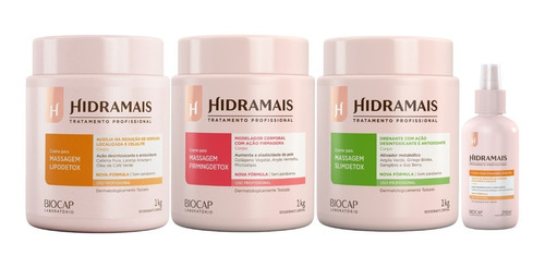 Kit Hidramais Profissional Firmingdetox+lipodetox+fluido Lip