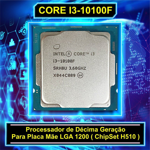 Processador Core I3 10100f 3.6ghz Lga 1200 Sem Cooler