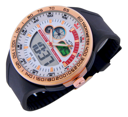 Reloj Montreal Hombre Ml693 Ana - Digi Cronografo Alarma Luz