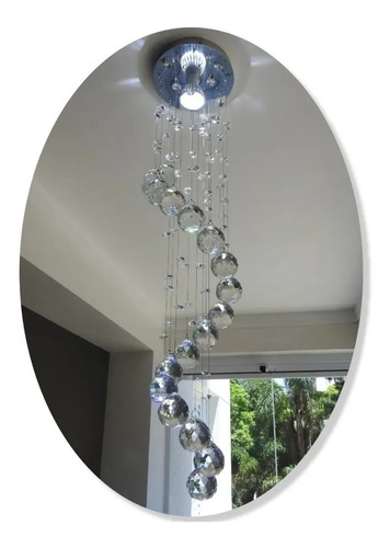 Pendente Espiral Cristal K9 Legítimo Com Lâmpada