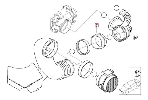 Anillo - Fuelle Sensor Maf E46 325i 330i X5 Z3 Motor M54 M56 Foto 3