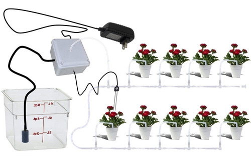 Sistema Riego Automatico Sensor Humedad + Sistema 10 Plantas