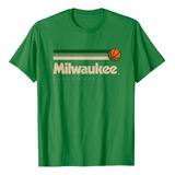 Green Milwaukee - Camiseta De Baloncesto Con Balón B Wisco.