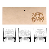 3 X Glass Whisky Grabado Personalizado Grabado Láser 