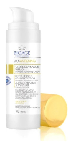 Creme Clareador Íntimo Axila Virilha Biowhitening 30g Bioage