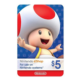 Tarjeta Nintendo Eshop 5 Usd Original Entrega Inmediata