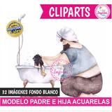 Cliparts Dia Del Padre Papá Hija Imprimibles