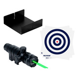 Kit Laser P/ Pistola Airsoft Airgun 22mm + Base Alvo + Alvos