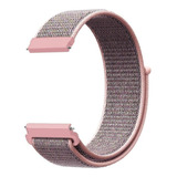 Pulseira 18mm 20mm 22mm 24mm Nylon Bight Pinos Engate Rápido Cor Rosa Areia Largura 22 Mm