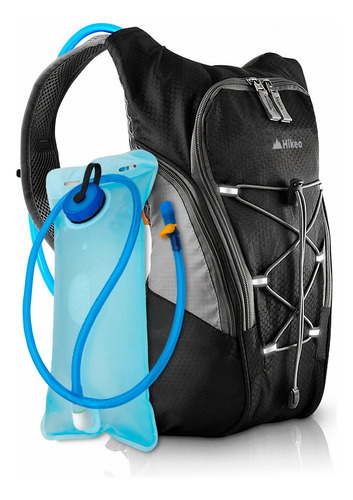 Mochila De Hidratacion Sport Con Bolsa De Agua De 2 L, Impermeable, Tamaño Ajustable, Multiples Compartimentos, Reflejante Y Silbato, Para Correr