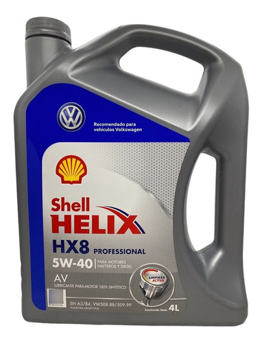 Aceite Shell Helix Hx8 Av 5w-40 Sintetico