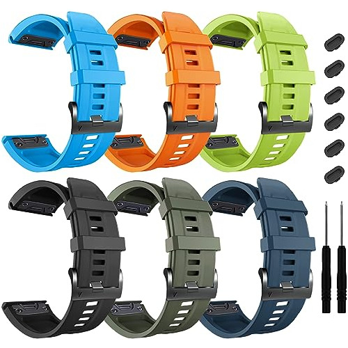 Mallas Para Garmin Fenix 6x 7x 5x 26mm 6 Colores