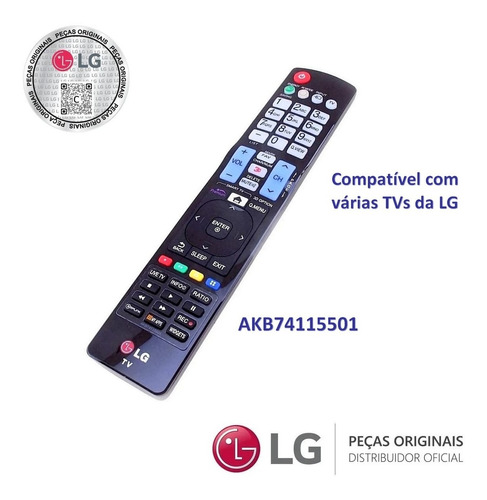Controle Remoto LG Original Smart 3d Akb74115501 - Original