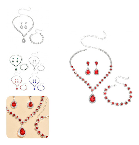 Set De Joyas Terdrop Shape Rhinton Que Para Ella