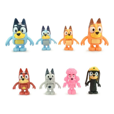 8 Boneco Bluey E Bingo Que Sentam 4 A 5cm - Pronta Entrega | Frete grátis