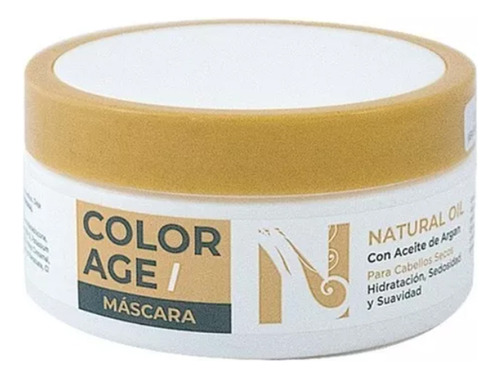 Máscara Natural Oil Argan Cabello Seco Color Age 200ml 