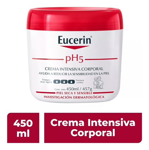 Crema Corporal Eucerin Piel Seca Y Sensible Ph5 450ml Fragancia Neutro Tipo De Envase Tarro