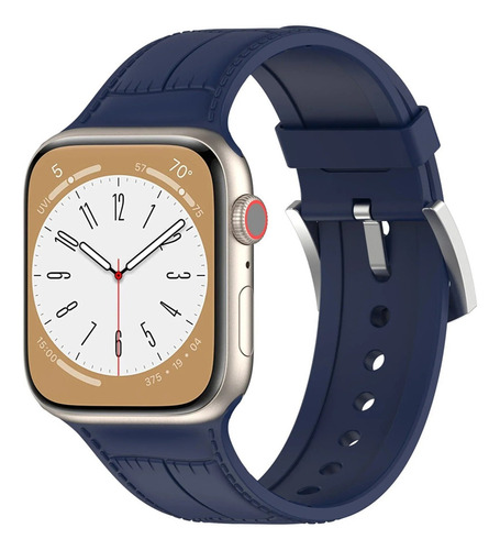 Correa De Silicona Suave Slub Para Apple Watch Pulsera De B