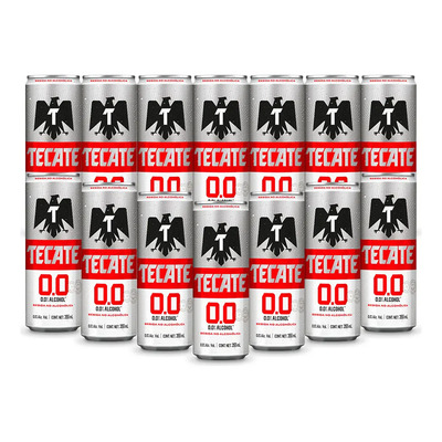 Cerveza Sin Alcohol Tecate 0.0 Pack 24 Latas 355ml Lager Dorada México | MercadoLibre