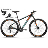 Bicicleta Aro 29 Gts Prom5 Urban Câmbios Shimano 24v Disco Cor Preto/laranja Com Cinza Tamanho Do Quadro 19