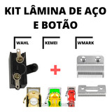 Kit Com Lâmina De Aço Para Barbearia + Botão Liga E Desliga!