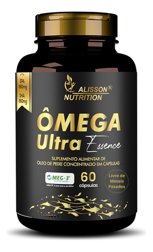 Ultra Ômega-3 1000mg 60cáps - Rico Em Epa 990mg Dha 660mg