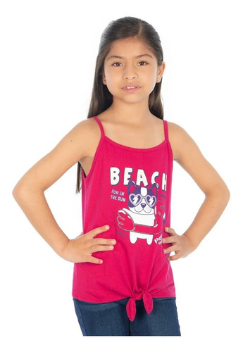 Blusa Tank Estampado Para Niña