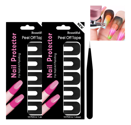 Protector De Uñas, Saviland 99,99%+ Protección U V, 100pcs