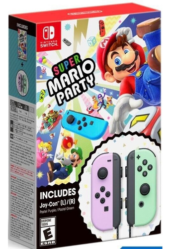 Paquete Joy-con Purple Y Green De Super Mario Party +