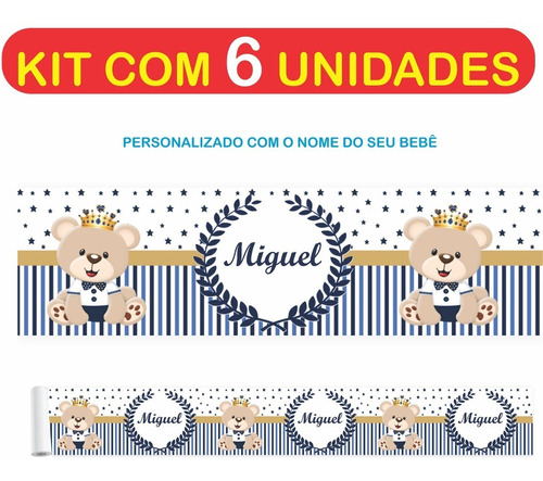 Faixa Decorativa Infantil Bebê Papel Parede Ursinhos Gêmeos