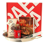 La Paella Set-02 Kit Con Caja De Cacerola De Acero Inoxidabl