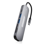 Hub Usb-c 6 En 1 Gasbit A Hdmi Usb 3.0/2.0 Lector Sd/micro