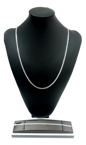 Conjunto Corrente Grumet 3mm Pulseira Prata 925 Italiana